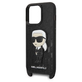 Karl Lagerfeld KLHCP14LSTKMK iPhone 14 Pro 6.1" sort/sort hardcase Monogram Ikonik Patch
