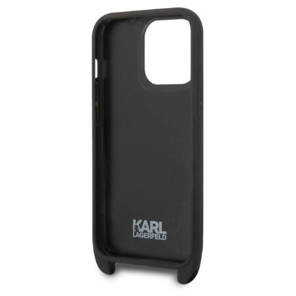 Karl Lagerfeld KLHCP14LSTKMK iPhone 14 Pro 6.1" sort/sort hardcase Monogram Ikonik Patch