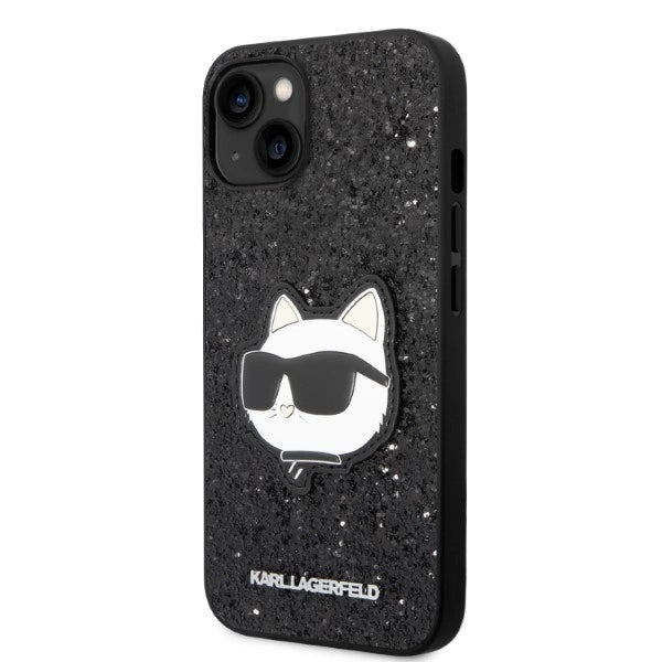 Karl Lagerfeld KLHCP14MG2CPK iPhone 14 Plus 6.7" sort/sort hardcase Glitter Choupette Patch