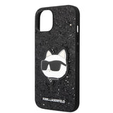Karl Lagerfeld KLHCP14MG2CPK iPhone 14 Plus 6.7" sort/sort hardcase Glitter Choupette Patch
