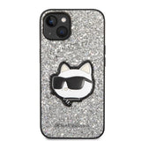 Karl Lagerfeld KLHCP14MG2CPS iPhone 14 Plus 6.7" sølv/sølv hardcase Glitter Choupette Patch