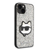 Karl Lagerfeld KLHCP14MG2CPS iPhone 14 Plus 6.7" sølv/sølv hardcase Glitter Choupette Patch