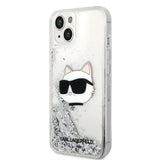 Karl Lagerfeld KLHCP14MLNHCCS iPhone 14 Plus 6.7" sølv/sølv hardcase Glitter Choupette Head