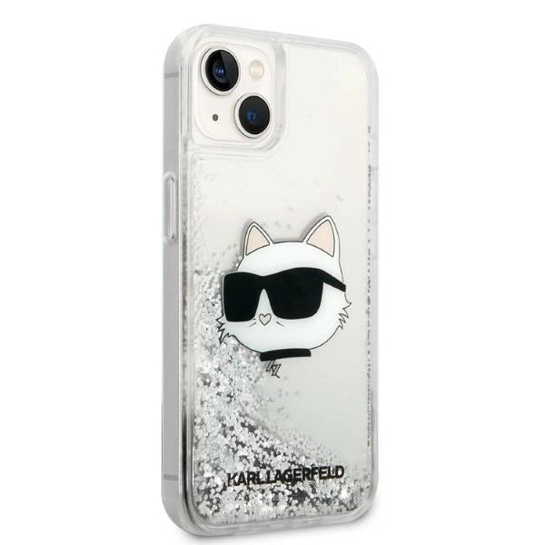 Karl Lagerfeld KLHCP14MLNHCCS iPhone 14 Plus 6.7" sølv/sølv hardcase Glitter Choupette Head