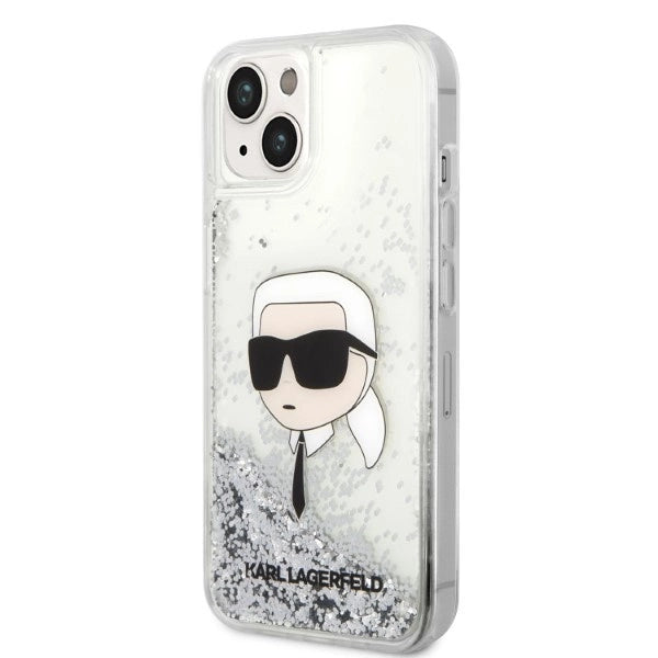 Karl Lagerfeld KLHCP14MLNKHCH iPhone 14 Plus 6.7" sølv/sølv hardcase Glitter Karl Head