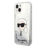 Karl Lagerfeld KLHCP14MLNKHCH iPhone 14 Plus 6.7" sølv/sølv hardcase Glitter Karl Head