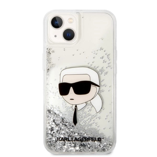 Karl Lagerfeld KLHCP14MLNKHCH iPhone 14 Plus 6.7" sølv/sølv hardcase Glitter Karl Head