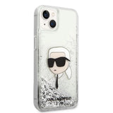 Karl Lagerfeld KLHCP14MLNKHCH iPhone 14 Plus 6.7" sølv/sølv hardcase Glitter Karl Head