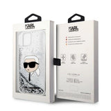 Karl Lagerfeld KLHCP14MLNKHCH iPhone 14 Plus 6.7" sølv/sølv hardcase Glitter Karl Head