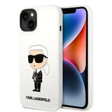 Karl Lagerfeld KLHCP14MSNIKBCH iPhone 14 Plus 6.7" Hardcase hvid/hvid Silicone Ikonik