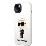 Karl Lagerfeld KLHCP14MSNIKBCH iPhone 14 Plus 6.7" Hardcase hvid/hvid Silicone Ikonik
