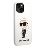 Karl Lagerfeld KLHCP14MSNIKBCH iPhone 14 Plus 6.7" Hardcase hvid/hvid Silicone Ikonik