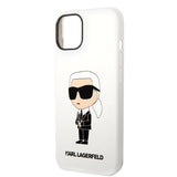 Karl Lagerfeld KLHCP14MSNIKBCH iPhone 14 Plus 6.7" Hardcase hvid/hvid Silicone Ikonik