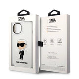 Karl Lagerfeld KLHCP14MSNIKBCH iPhone 14 Plus 6.7" Hardcase hvid/hvid Silicone Ikonik
