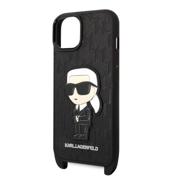 Karl Lagerfeld KLHCP14MSTKMK iPhone 14 Plus 6.7" sort/sort hardcase Monogram Ikonik Patch