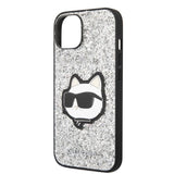 Karl Lagerfeld KLHCP14SG2CPS iPhone 14 6.1" sølv/sølv hardcase Glitter Choupette Patch