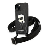 Karl Lagerfeld KLHCP14SSTKMK iPhone 14 6.1" sort/sort hardcase Monogram Ikonik Patch