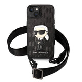 Karl Lagerfeld KLHCP14SSTKMK iPhone 14 6.1" sort/sort hardcase Monogram Ikonik Patch