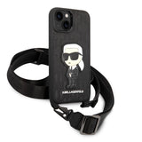 Karl Lagerfeld KLHCP14SSTKMK iPhone 14 6.1" sort/sort hardcase Monogram Ikonik Patch