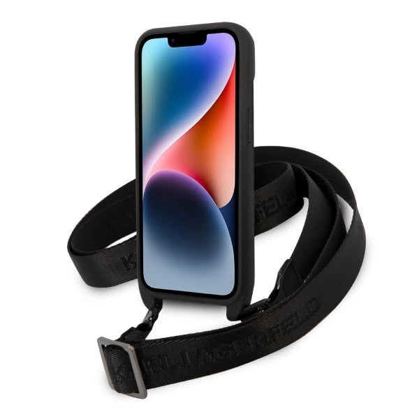 Karl Lagerfeld KLHCP14SSTKMK iPhone 14 6.1" sort/sort hardcase Monogram Ikonik Patch