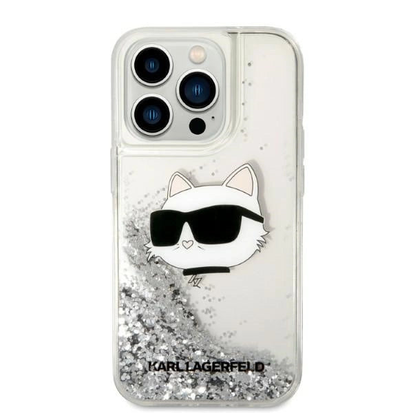 Karl Lagerfeld KLHCP14XLNHCS iPhone 14 Pro Max 6,7" sølv/sølv hardcase Glitter Choupette Head