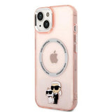 Karl Lagerfeld KLHMP14MHNKCIP iPhone 14 Plus 6.7" Hardcase pink/pink Iconic Karl og Choupette Magsafe