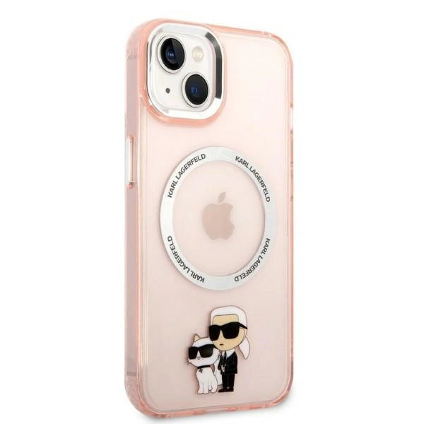 Karl Lagerfeld KLHMP14MHNKCIP iPhone 14 Plus 6.7" Hardcase pink/pink Iconic Karl og Choupette Magsafe