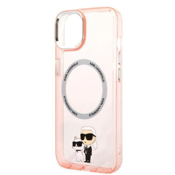 Karl Lagerfeld KLHMP14MHNKCIP iPhone 14 Plus 6.7" Hardcase pink/pink Iconic Karl og Choupette Magsafe