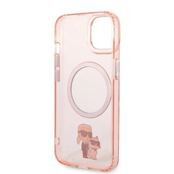 Karl Lagerfeld KLHMP14MHNKCIP iPhone 14 Plus 6.7" Hardcase pink/pink Iconic Karl og Choupette Magsafe