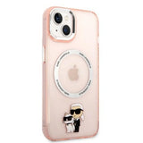 Karl Lagerfeld KLHMP14SHNKCIP iPhone 14 6.1" Hardcase pink/pink Iconic Karl og Choupette Magsafe