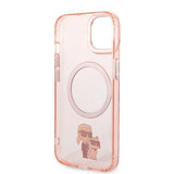 Karl Lagerfeld KLHMP14SHNKCIP iPhone 14 6.1" Hardcase pink/pink Iconic Karl og Choupette Magsafe