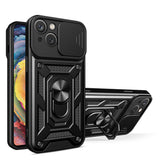 Hybrid Armor Camshield-kasse til Vivo Y16 / Vivo Y02s pansret kasse med kamera dække sort