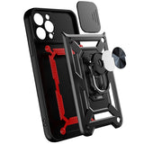 Hybrid Armor Camshield Case til Vivo X80 Lite / Vivo V25 Armor Case med Camera Cover sort