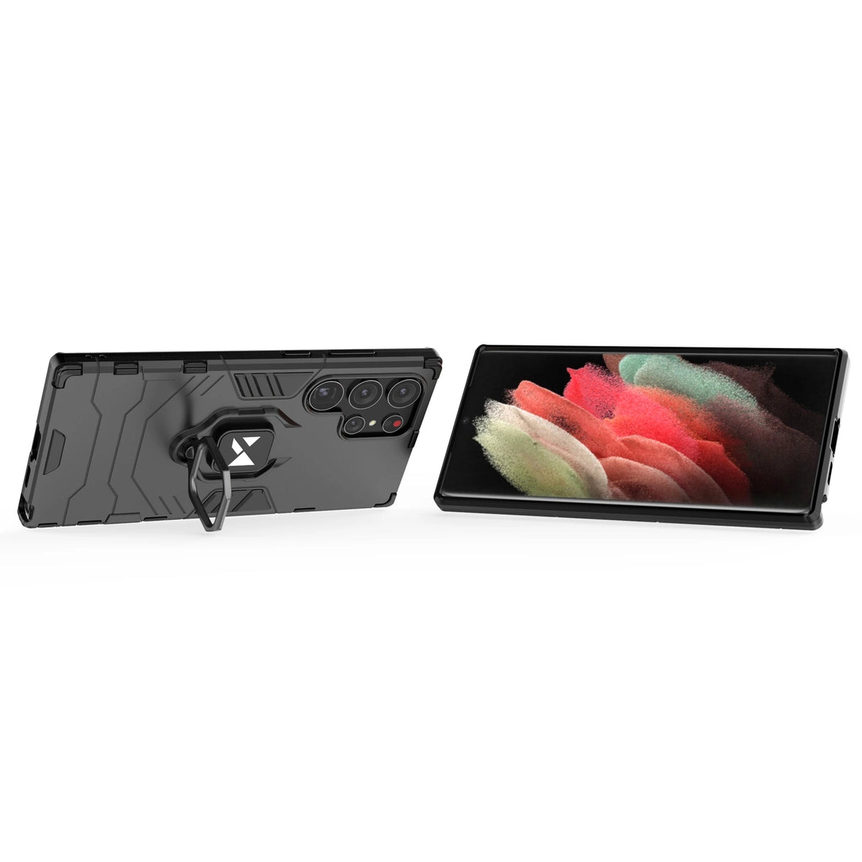Wozinsky Ring Armor case til Samsung Galaxy S23 Ultra pansret cover magnetisk holder ring sort