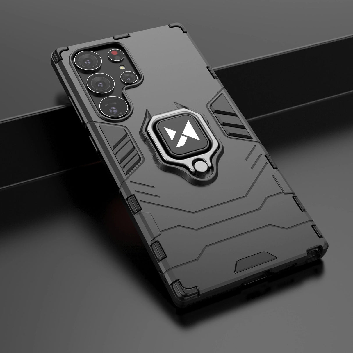 Wozinsky Ring Armor case til Samsung Galaxy S23 Ultra pansret cover magnetisk holder ring sort