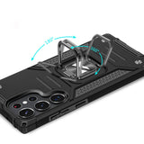 Wozinsky Ring Armor case til Samsung Galaxy S23 Ultra pansret cover magnetisk holder ring sort