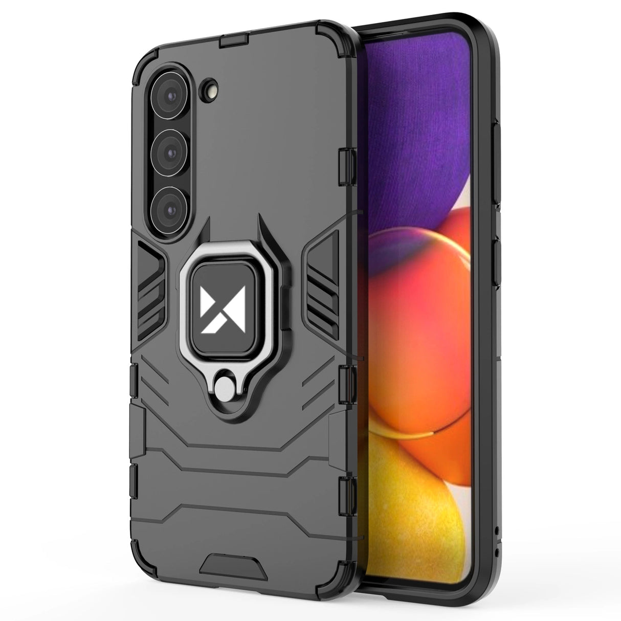 Wozinsky Ring Armor case til Samsung Galaxy S23+ pansret cover magnetisk holder ring sort