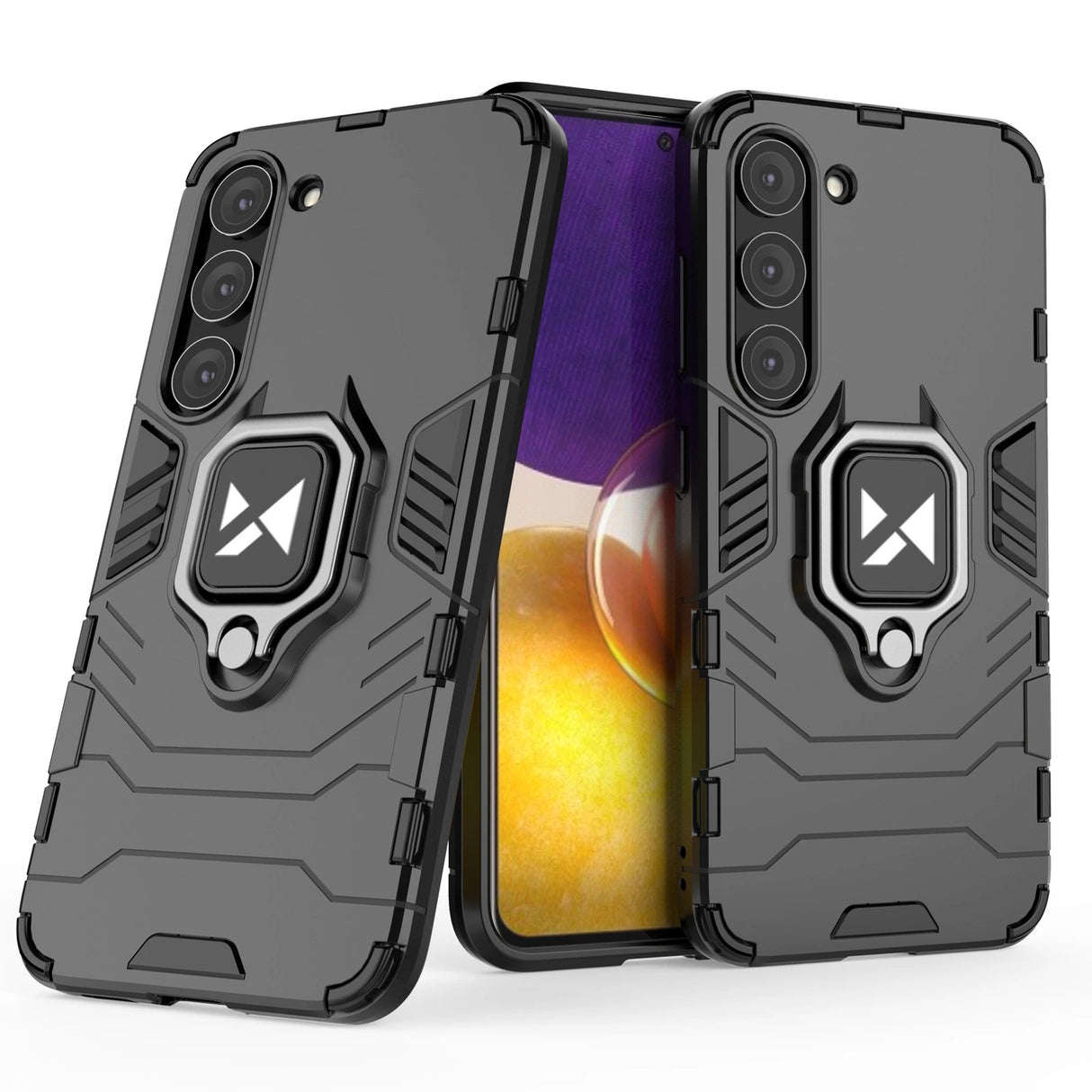 Wozinsky Ring Armor case til Samsung Galaxy S23+ pansret cover magnetisk holder ring sort