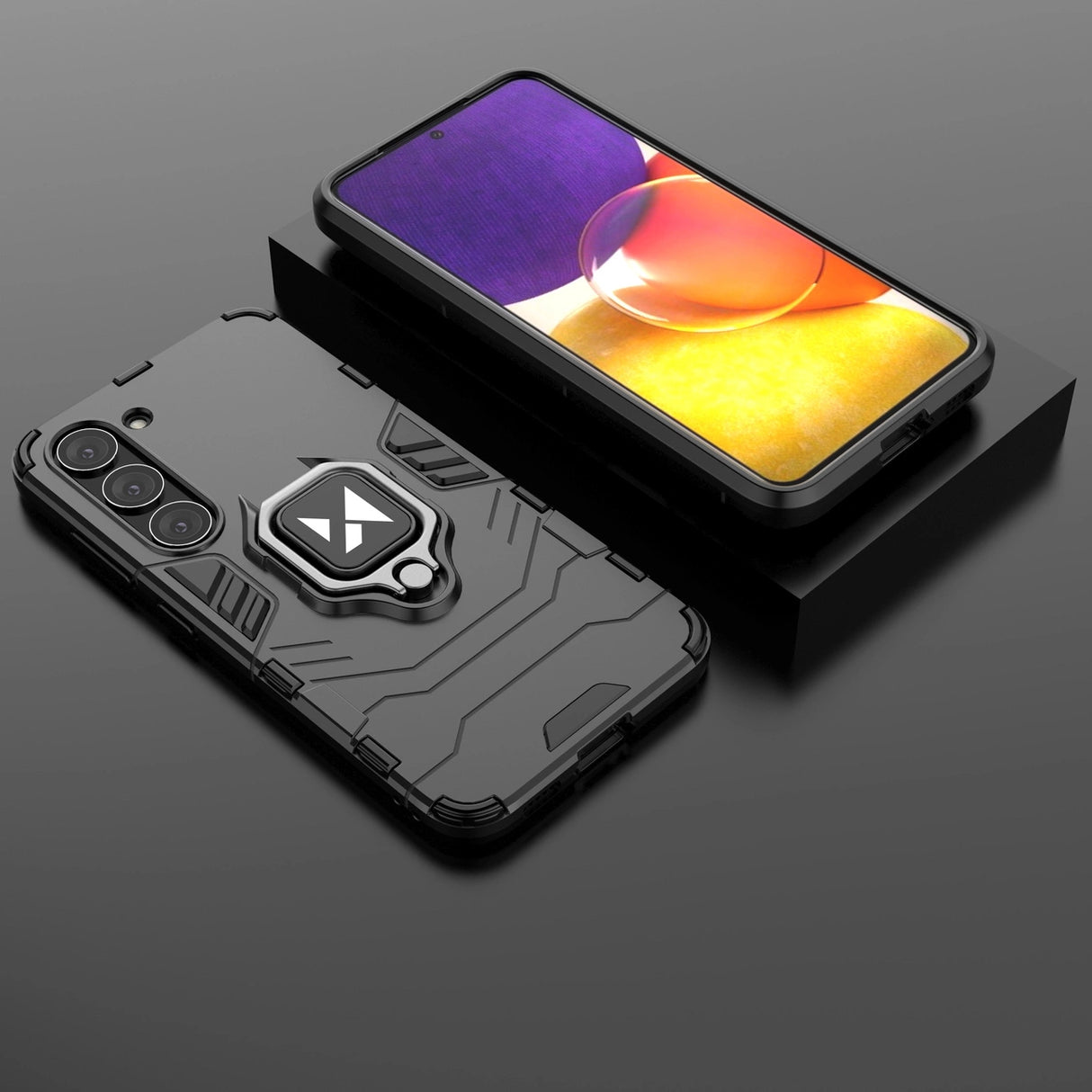 Wozinsky Ring Armor case til Samsung Galaxy S23+ pansret cover magnetisk holder ring sort