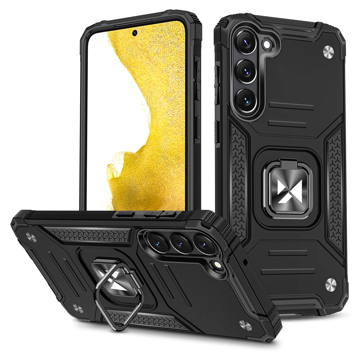 Wozinsky Ring Armor case til Samsung Galaxy S23+ pansret cover magnetisk holder ring sort