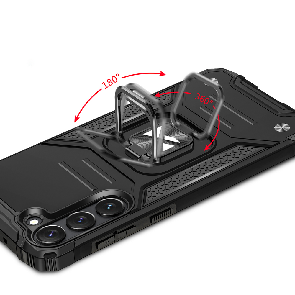 Wozinsky Ring Armor case til Samsung Galaxy S23+ pansret cover magnetisk holder ring sort