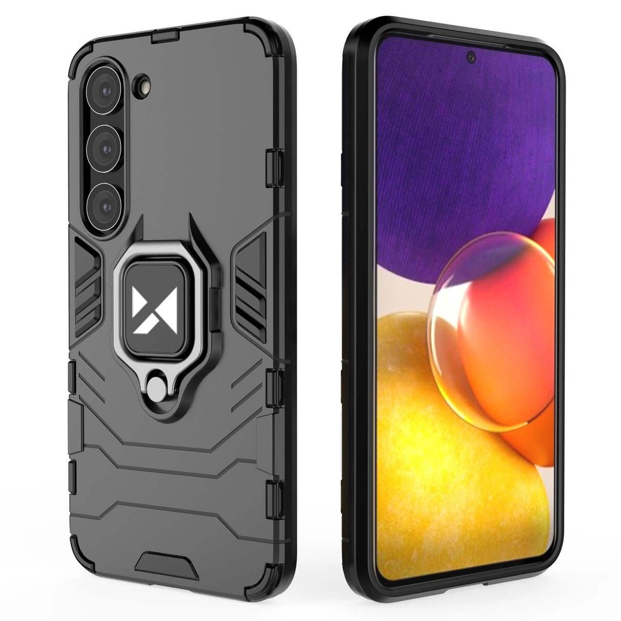 Wozinsky Ring Armor case til Samsung Galaxy S23+ pansret cover magnetisk holder ring sort