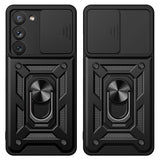 Hybrid Armor Camshield case til Samsung Galaxy A34 5G pansret sag med kamera cover lyserød