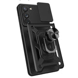 Hybrid Armor Camshield case til Samsung Galaxy A14 pansret sag med kamera cover lyserød