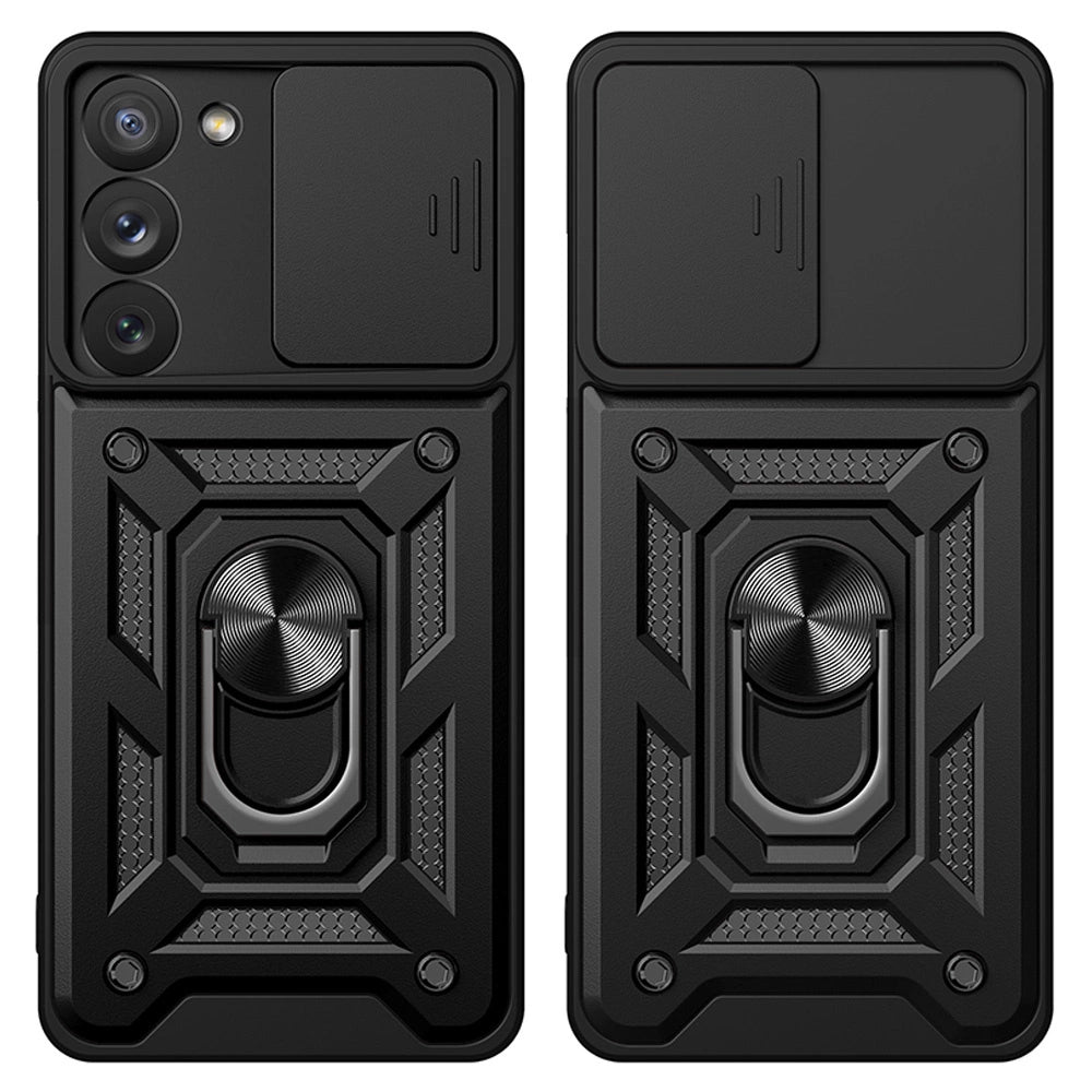 Hybrid Armor Camshield case til Samsung Galaxy A14 pansret sag med kamera cover lyserød