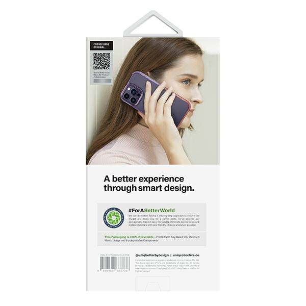 Uniq Combat Duo fodtøj til iPhone 14 Pro Max - lilla og pink