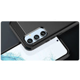 Carbon Case til Samsung Galaxy A54 5G fleksibelt silikone carbon cover sort