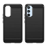 Carbon Case til Samsung Galaxy A54 5G fleksibelt silikone carbon cover sort