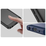 Carbon Case til Xiaomi Redmi A1+ fleksibelt silikone carbon cover sort
