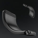 Carbon Case til Realme 10 Pro+ fleksibelt silikone carbon cover sort
